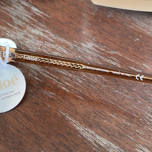 Chloe NWT CH0079S 001 Havana brown sunglasses with suede logo case and paperwork - Picture 7 of 16